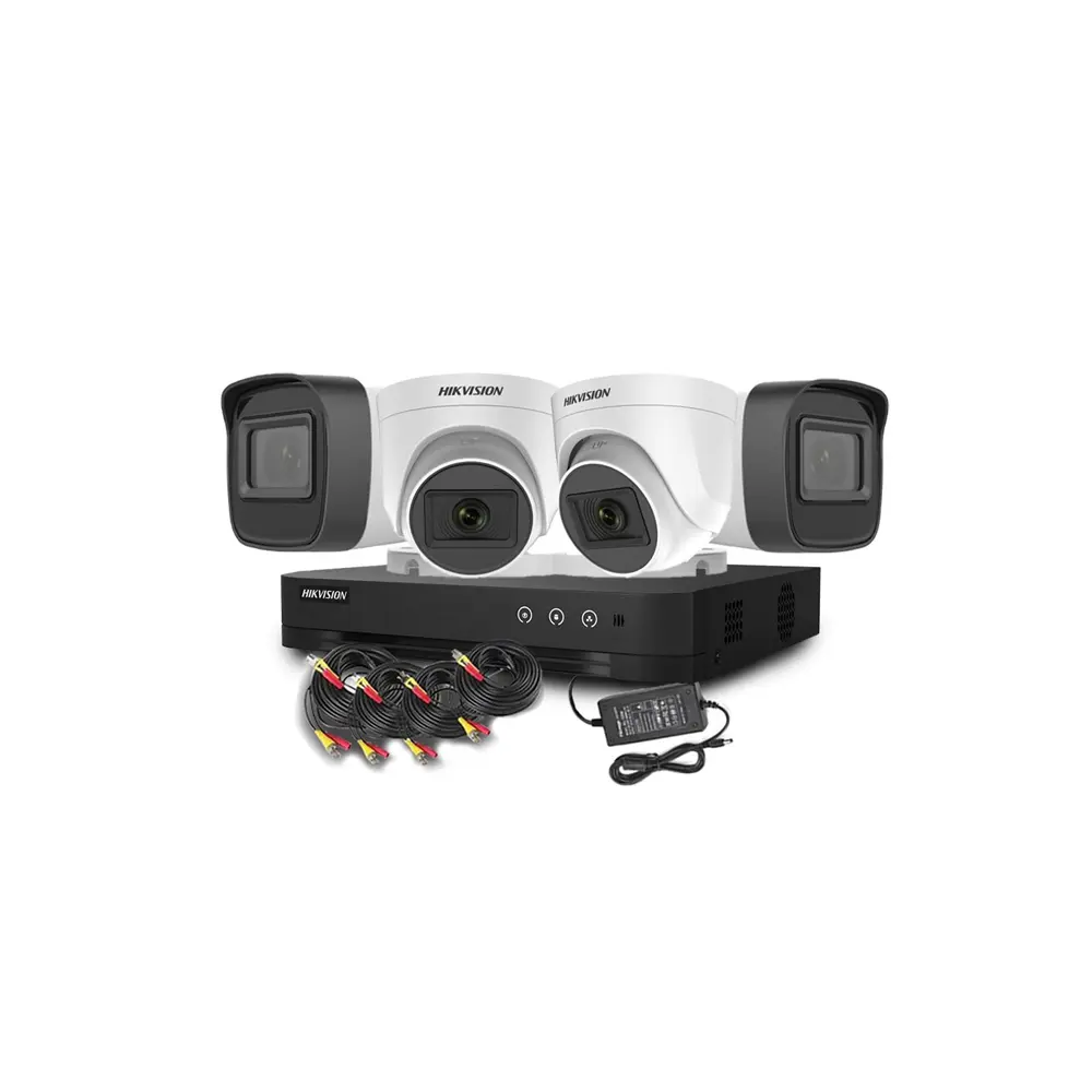 Hikvision DS-J142I7204HGH-M1/2+2 4-Camera 2MP ColorVu CCTV Kit