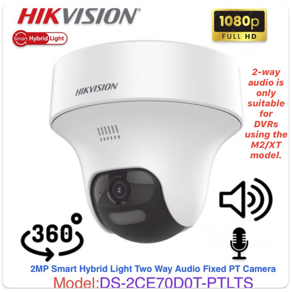 Hikvision DS-2CE70D0T-PTLTS 2MP Smart Hybrid Light PT Camera
